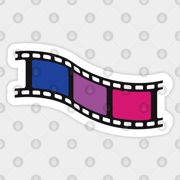 Film Strip - Bisexual Pride Sticker by LaLunaWinters